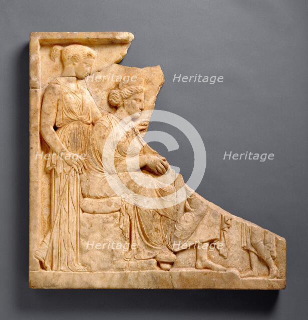 Votive Relief to Demeter and Kore, 425-400 BC. Creator: Unknown.