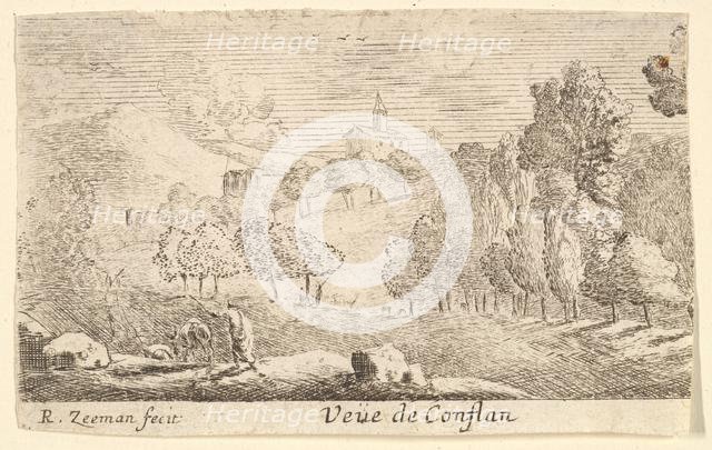 Veüe de Conflans, mid-17th century. Creator: Reinier Zeeman.