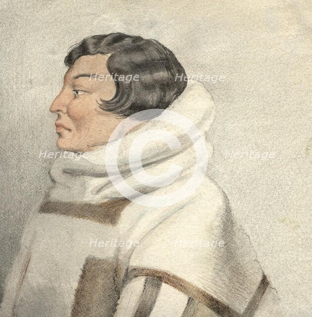 Portrait of a northerner, 2nd half of 19th century. Creator: Mikhail Znamensky.