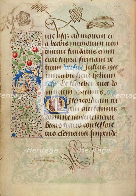 Decorated Text Page; Prayer Book of Charles the Bold, 1469. Creator: Nicolas Spierinc.