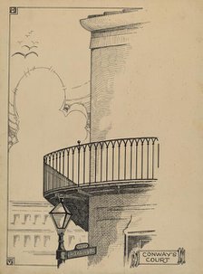 Wrought Iron Railing, c. 1936. Creator: Thomas Byrne.