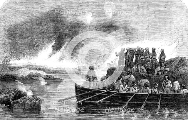 The Bombardment of Sveaborg - Officers on the Island of Tona Miola - sketched by J. W. Carmichael, 1 Creator: Unknown.