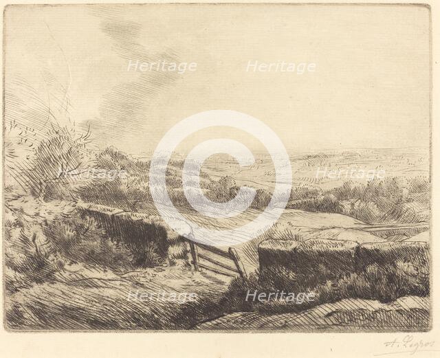 The Gate (L'entree du champ). Creator: Alphonse Legros.