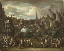 The Antwerp Ommegang, c1698. Creator: Bredael, Alexander van (1663-1720).