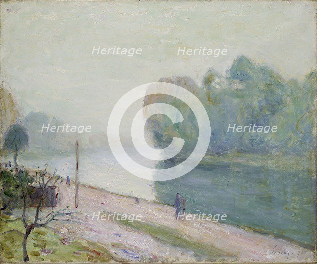 A Bend in the River Loing, 1896. Artist: Alfred Sisley.