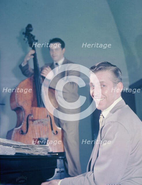 Portrait of Stan Kenton and Eddie Safranski, 1947 or 1948. Creator: William Paul Gottlieb.