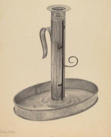 Candlestick, c. 1938. Creator: Amelia Tuccio.