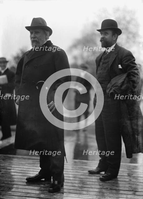 Hill, James Jerome, President, Great Northern Railway - Left, with Louis W. Hill, 1912. Creator: Harris & Ewing.