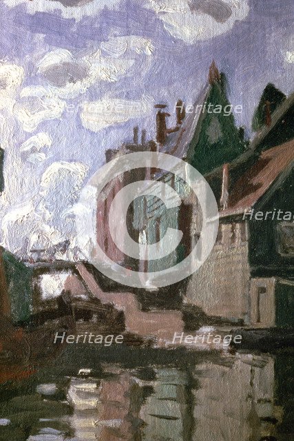 'Canal at Zaandam', detail, 1871. Artist: Claude Monet