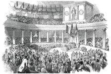 Sitting of the Peace Congress in the Paul's-Kirche, at Frankfort, 1850. Creator: Unknown.