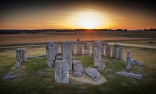 Sunrise, Stonehenge, Wiltshire.  Artist: Historic England Staff Photographer.