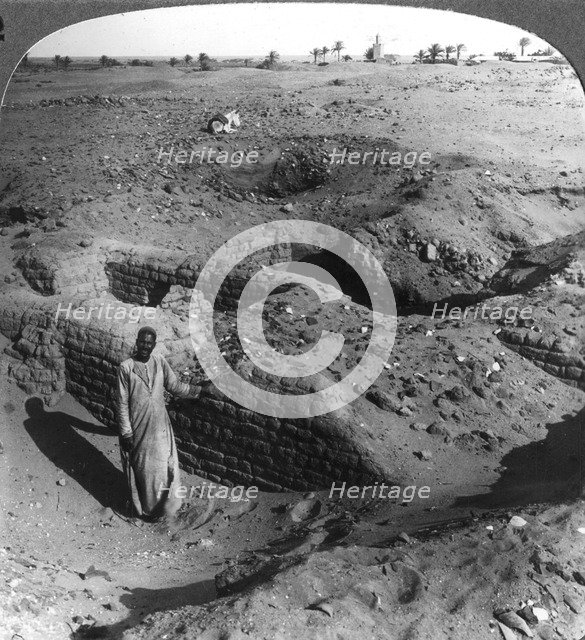 'The brick store chambers of Pithom, built by Hebrew bondsmen, Egypt', 1905.Artist: Underwood & Underwood