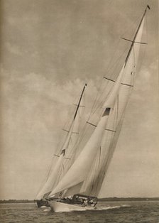 'Two Famous Yachts in an exciting contest', 1936. Artist: Unknown.