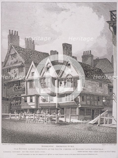 Hosier Lane, London, 1811. Artist: John Thomas Smith