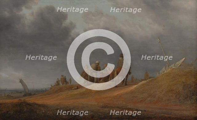 Market by the Seashore, 1637. Creator: Salomon Ruysdael.