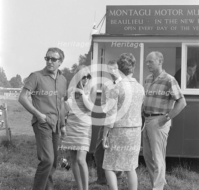 Lord Montagu with Peter Sellers and Britt Ekland at Beaulieu 1966. Creator: Unknown.