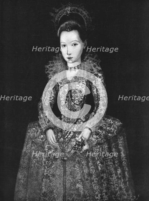 ''Queen Elizabeth I. as a child; from a picture exhibited at the Tudor Exhibition', 1890. Creator: Unknown.