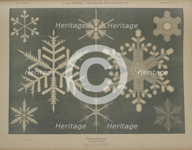 Snowflakes, 1874. Creator: Unknown.