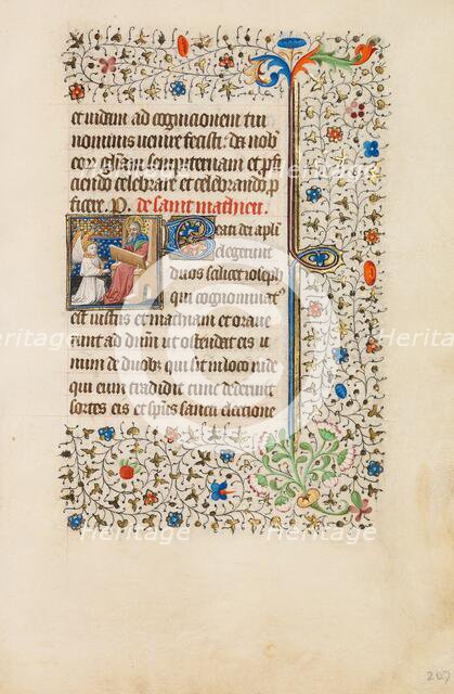 Saint Matthew Seated; Book of Hours, about 1440-1450. Creator: Workshop of the Bedford Master.