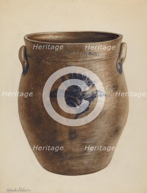 Crock, c. 1937. Creator: Yolande Delasser.