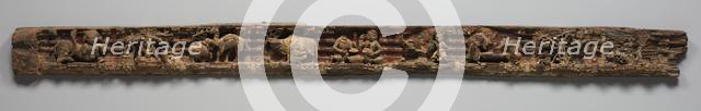 Narrative Frieze: Life of a Hermit in Forest Retreat Architrave from a Jain Temple, 1500s-1600s. Creator: Unknown.