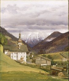 The Church of Ramsau, 1832. Artist: Wilhelm Bendz.