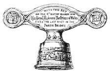 Silver key used by the Prince of Wales in finishing the Forth Bridge, 1890. Creator: Unknown.