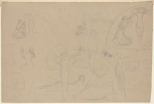 Studies for a Lunette [verso], 1890/1897. Creator: Charles Sprague Pearce.