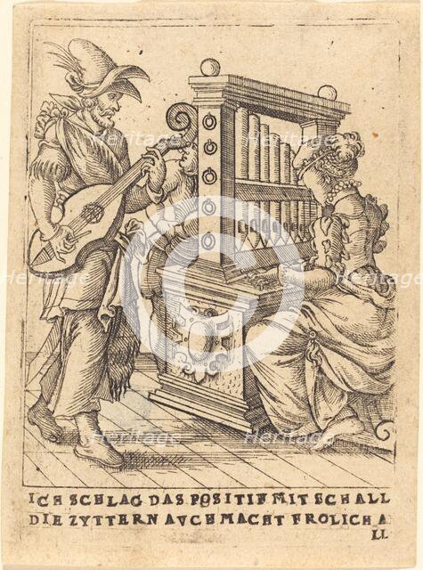 Ich schlag das Positif mit Schall die Zytternavchmacht frolich all, c. 1580. Creator: Unknown.