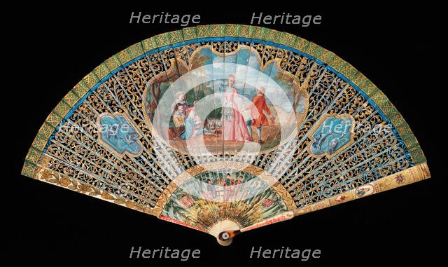 Brisé fan, European, first quarter 18th century. Creator: Unknown.