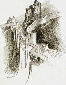 Scarborough Castle, North Yorkshire, 1892-1933. Artist: Charles George Harper.