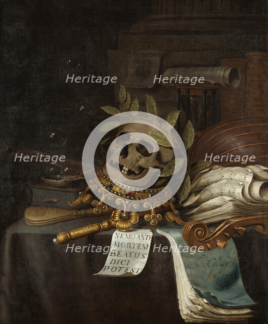 Vanitas Still Life, 1704. Creator: Collier, Edwaert (1642-1708).