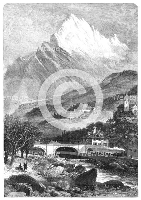 The new overland route to India: Mont Cenis Railway - St. Michel, 1869. Creator: Unknown.
