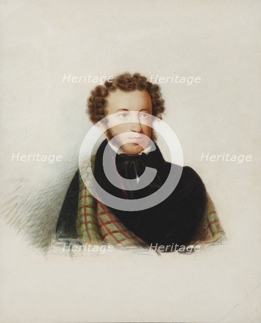 Portrait of the poet Alexander Sergeyevich Pushkin (1799-1837), 1832.