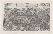 Speculum Romanae Magnificentiae: Carnival games held in the Mount Testaccio in Rome, 1558., 1558. Creators: Vincenzo Luchino, Monogrammist ITF.