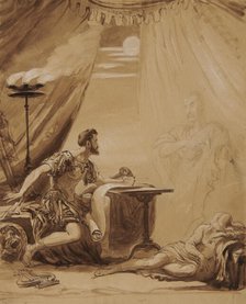Scene From Shakespeare's "Julius Caesar": The Ghost Of Caesar Appears To Brutus, c1850. Creator: George Hayter.