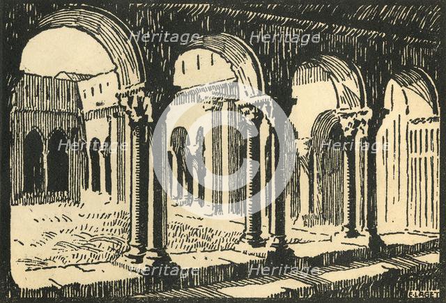'Cloiture St-Trophime - The Cloisters of the Church of St-Trophime', c1920s. Creator: E Laget.