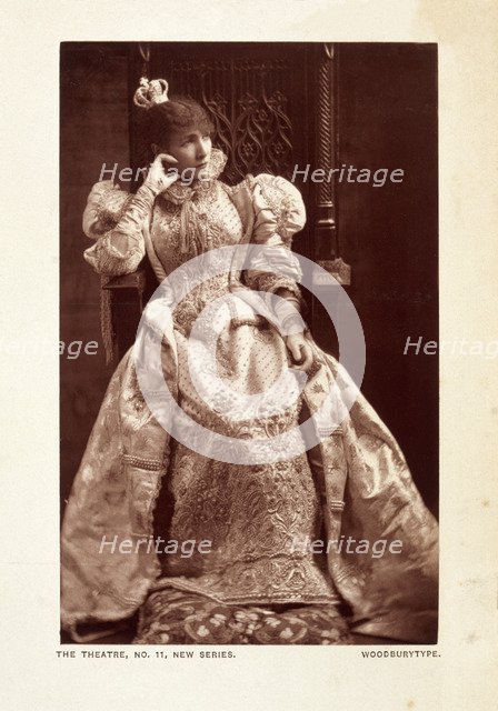 Sarah Bernhardt in costume, (late 19th century?). Artist: Unknown