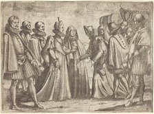 Reception at Mantua [recto], 1612. Creator: Jacques Callot.