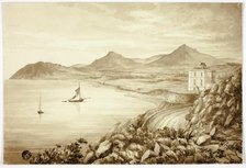 Val of Shanganagh, Dún Laoghaire, with Boats, 1843. Creator: Elizabeth Murray.