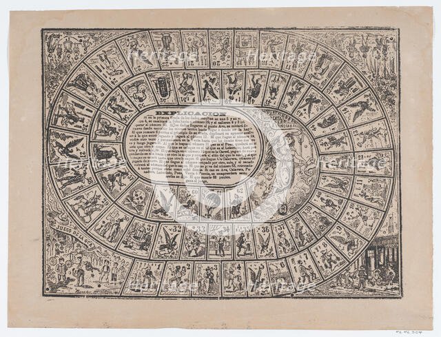 Game of the Goose, ca. 1900-1910., ca. 1900-1910. Creator: José Guadalupe Posada.