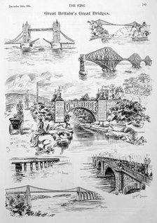 'Great Britain's Great Bridges', advert for Owbridge Lung Tonic, 1901. Artist: Unknown