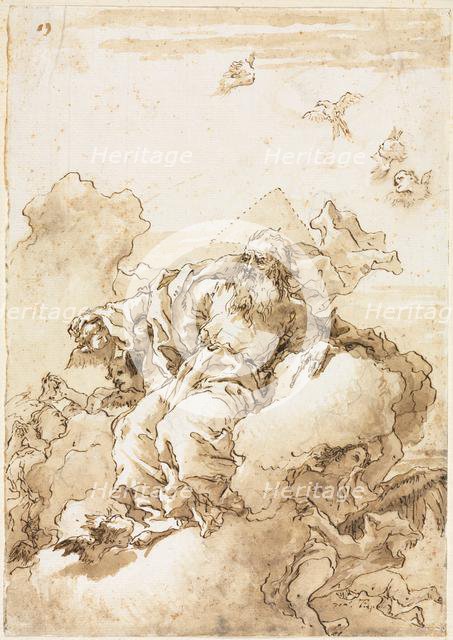 God the Father with Symbol of the Trinity, 1758 or after. Creator: Giovanni Domenico Tiepolo (Italian, 1727-1804).