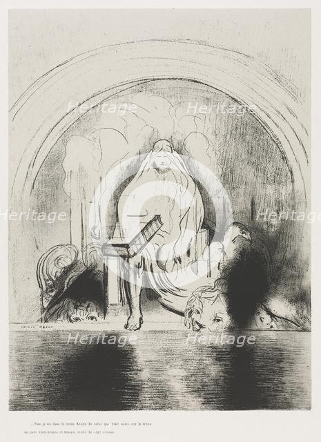 The Apocalypse of Saint John: And I Saw in the Right Hand of Him that Sat on the Throne..., 1899. Creator: Odilon Redon (French, 1840-1916); Blanchard; Ambroise Vollard (French, 1867-1939).