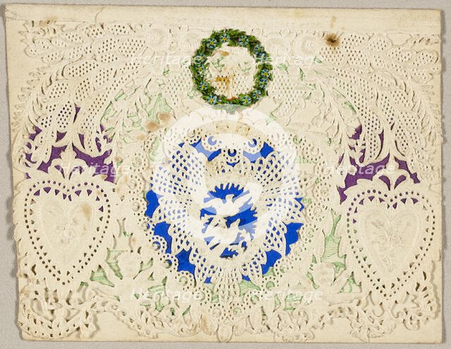 Untitled Valentine (Three Hearts), c.1865. Creator: Berlin & Jones.