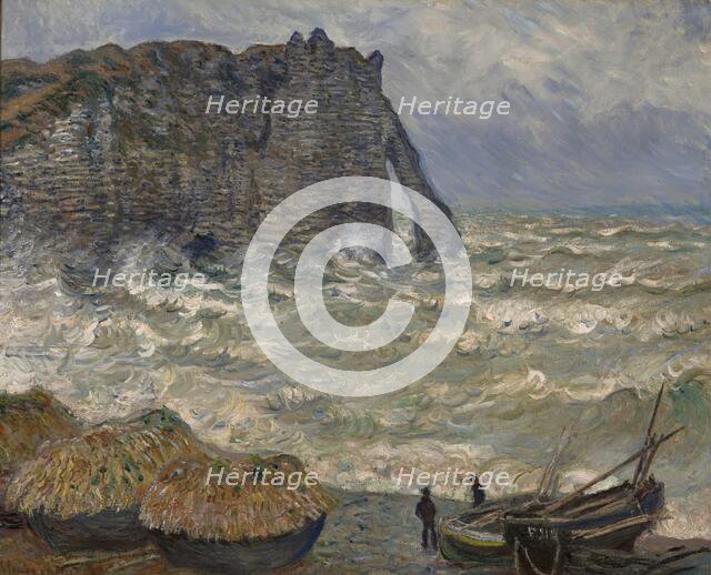 Rough Sea at Etretat, 1883. Creator: Monet, Claude (1840-1926).