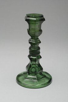 Pair of Candlesticks, 19th century. Creator: Boston and Sandwich Glass Company.