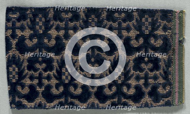 Velvet Fragment, 1600s. Creator: Unknown.