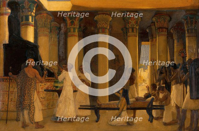 An invocation to I-em-hetep, the Egyptian deity of medicine, c1912. Creator: Ernest Board.