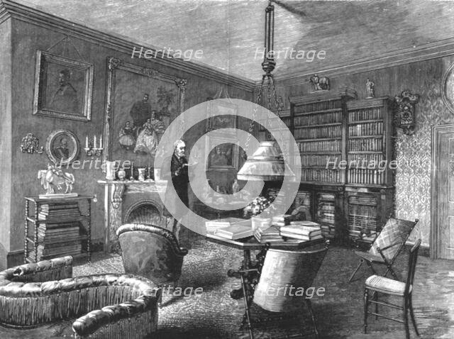 ''The home of TRH Prince and Princess Christian, The Library, Cumberland Lodge', 1891. Creator: Unknown.